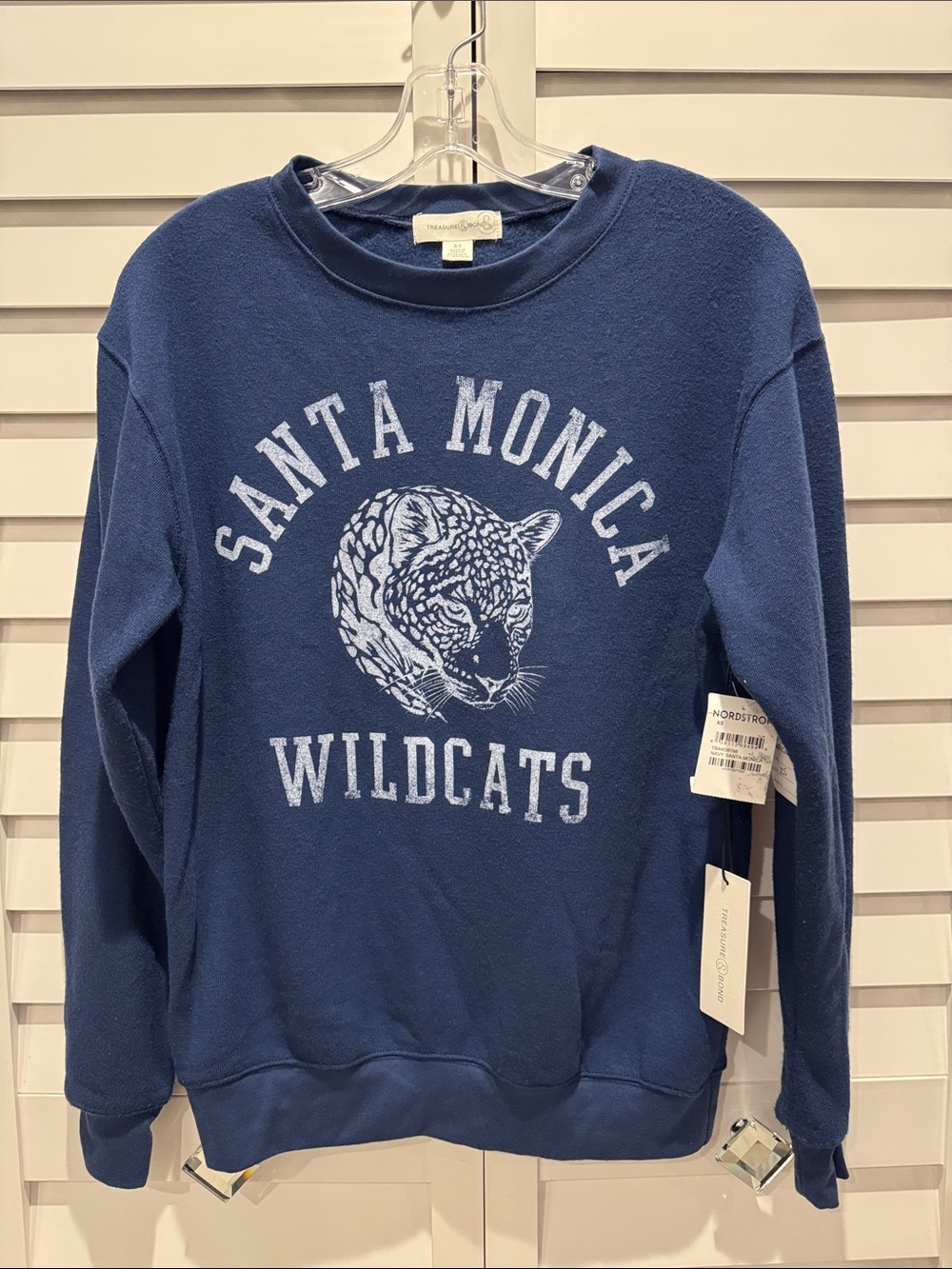 Treasure & Bond Navy Blue 'Santa Monica Wildcats' Graphic Sweatshirt